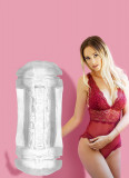 Masturbator Dublu Pussy&amp;Anus Sophia Transparent 16.5 cm