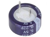 Supercondensator THT 0,22F 5,5V 13,5x6,6mm