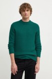 United Colors of Benetton pulover de lana barbati, culoarea verde, 1344U108H