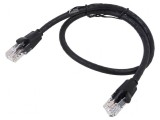 Cablul de rețea U/UTP 6 litat CCA PVC negru 2m 26AWG 5,5mm, Vention