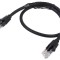Cablul de rețea U/UTP 6 litat CCA PVC negru 2m 26AWG 5,5mm