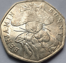 Moneda 50 pence 2017 Marea Britanie , Benjamin Bunny foto