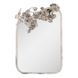 Cumpara ieftin Oglinda perete metal alb maro vintage 58x12x89 cm