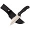 Cutit de vanatoare DEPOX&reg;, Old Future, otel inoxidabil, 25 cm, negru, teaca inclusa