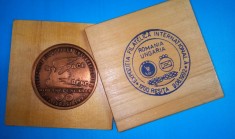 SV * Romania MEDALIE Exp. Filatelică Internațională Reșița 1992 RO - UNGARIA foto