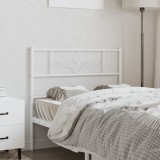 VidaXL Tăblie de pat metalică, alb, 75 cm