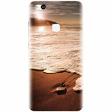 Husa silicon pentru Huawei P10 Lite, Sunset Foamy Beach Wave