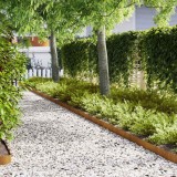 vidaXL Borduri pentru gazon 50 pcs Maro 100 x 0.5 x 15 cm