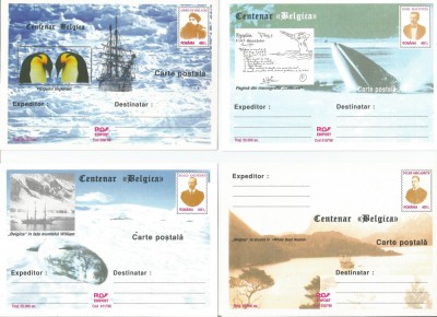 Rom&amp;acirc;nia, set 19 c.p.i. necirculate, expediţia Belgica 1897-1899 foto
