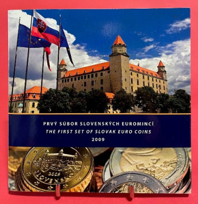 SLOVACIA 2009 - Set Euro + medalie argint &amp;ldquo;Prima serie de euro in Slovacia&amp;rdquo; BU foto