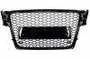Grila Centrala Fara Emblema Audi A4 B8 (2008-2011) RS4 Design Negru Lucios Performance AutoTuning, KITT