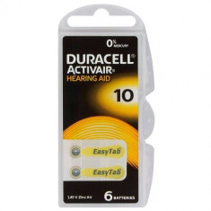 Baterii pentru proteze auditive Duracell ZA10 Zinc-Aer 6 Baterii /set foto