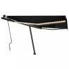 VidaXL Copertină retractabilă manual cu LED, antracit, 450x300 cm 3069764