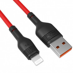Cablu Date si Incarcare USB la MicroUSB XO Design NB55, 5A, 1 m, Rosu