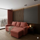 Colțar extensibil Tokyo Căramiziu