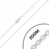 Lanț din argint 925 - zale rotunde plate conectate perpendicular, 1,4 mm