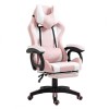 Scaun de gaming roz, cu suport picioare si perna de masaj, max 150 kg, 61x116-123 cm, JollyMag, KO23R
