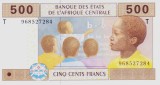 Bancnota Statele Africii Centrale ( Congo ) 500 Franci 2002 - P106Td UNC ( vezi descriere )