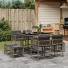 VidaXL Set mobilier grădină cu perne, 9 piese, gri, poliratan 3211496