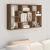 Raft perete Stejar Maro 85x16x52.5 cm, lemn compozit, 8 compartimente, rafturi, polite, etajere