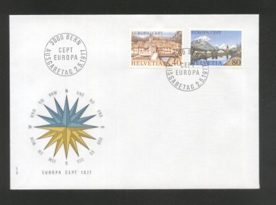 Switzerland 1977 Europa CEPT Mi.627-628 FDC UN.030 foto