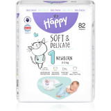 BELLA Baby Happy Soft&amp;Delicate Size 1 Newborn scutece de unică folosință 2-5 kg 82 buc