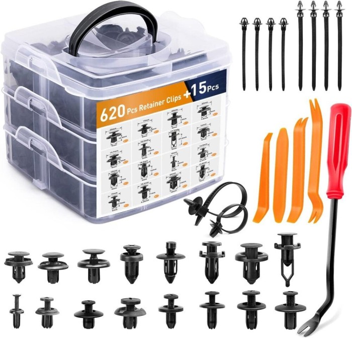 Set clipsuri universale 16 dimensiuni, 620 bucati, Lean 20815
