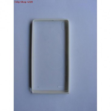 HUSA CAPAC SILICON HUAWEI ASCEND P6 ALB / TRANSPARENT (MD)