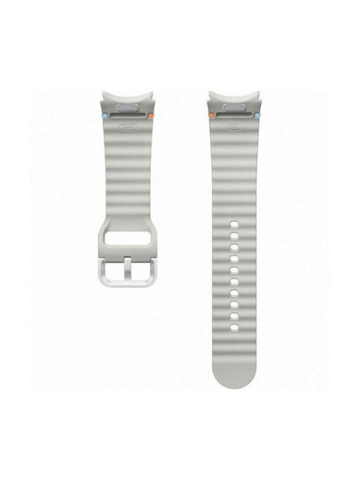 Curea sport de sIlicon Samsung Galaxy Watch 7, Galaxy Watch 6, Galaxy Wach 5 / Pro, Mărime M / L, 22mm, Argintie, Blister ET-SNL31LSEGEU