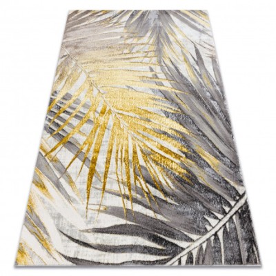 Covor BLISS Z217AZ276 aur / gri - Frunze de palmier, modern, structural, 160x220 cm foto