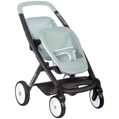 Carucior pentru papusi Smoby Maxi Cosi Twin albastru foto