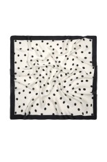 Esarfa alba cu buline negre foto