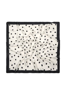 Esarfa alba cu buline negre foto
