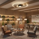 Lustra LED moderna KALESA Grande Supremo, 130 cm, 42W, alb, 4000K