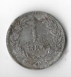 Moneda 1 lira 1847 - Turcia, 7,5 g argint 0,600
