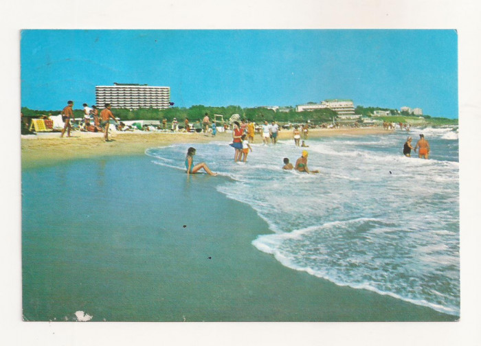 RF38 -Carte Postala- Eforie Nord, plaja, circulata 1974