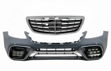 Bara Fata cu Grila Centrala Crom Mercedes S-Class W222 Facelift (2017-up) S63 Design Performance AutoTuning