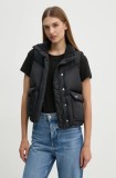Levi&#039;s vesta de puf femei, culoarea negru, de iarna, A8526