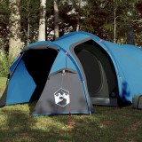 VidaXL Cort de camping pentru 3 persoane, albastru, impermeabil