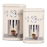 Cumpara ieftin Set 2 cutii depozitare cafea metal 13x9x20 cm, 11x7x18 cm