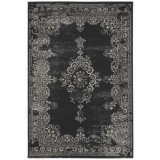Covor Premium Belgian Model Valencia 22206-996, Marime 80 x 150 cm, Gri, Negru, Antialergic, Polipropilena, Living, Dormitor, Sufragerie, Birou