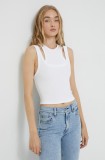 Abercrombie &amp; Fitch top femei, culoarea alb