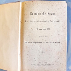 E12-I-Carte rara veche REVISTA ROMANEASCA 1891 Wien Politica-Literatura.