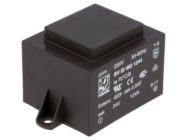 Transformator &Icirc;ncapsulat 24V 500mA PCB 12VA 230VAC