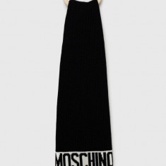 Moschino fular barbati, culoarea negru, neted