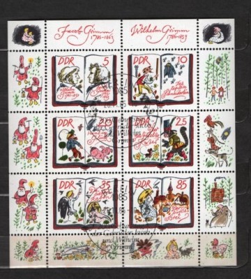 GERMANIA (DDR) 1985 - BASME FRATII GRIMM. KLEINBOGEN STAMPILAT, R28 foto