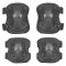 Set Cotiere si Genunchiere Model C 8Fields Negru