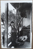 Taranca cu fuiorul pe prispa si copilul in leagan, anii &#039;30// reproducere, Romania 1900 - 1950, Portrete