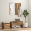 VidaXL Set de mobilier pentru hol, stejar fumuriu, lemn prelucrat 3120194