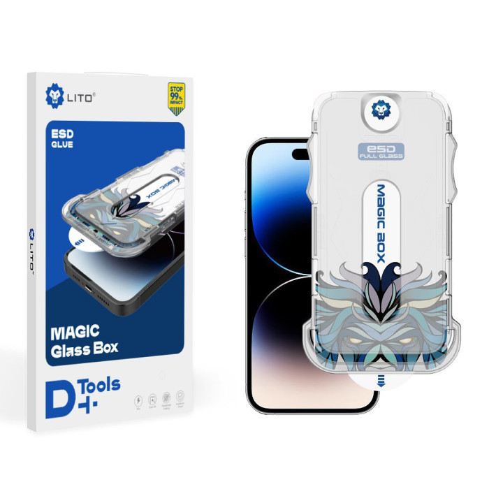 Folie pentru iPhone XR / 11, Lito Magic Glass Box D+ Tools, Clear
